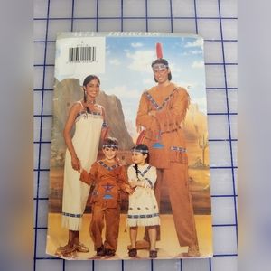 Vintage Butterick Native American  Sewing Pattern